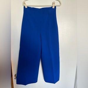 Zara wide leg blue trouser pants size M